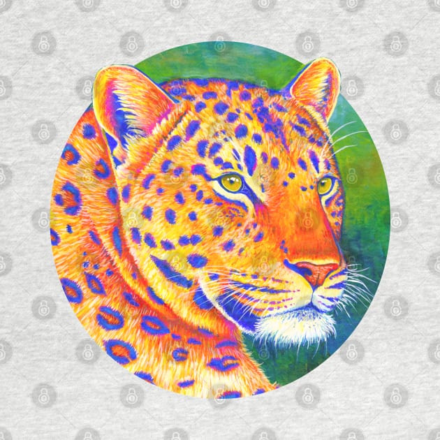 Queen of the Jungle - Colorful Leopard by rebeccawangart